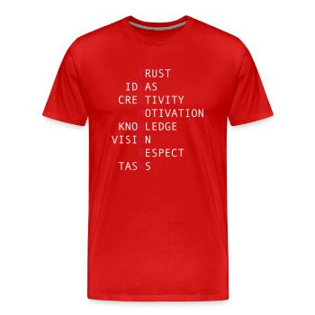Teamwork - Männer Premium Bio T-Shirt - Rot - Vorne - Damien (186cm)