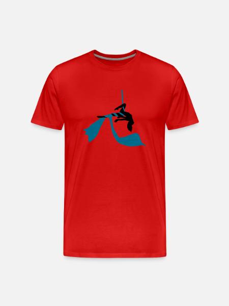 Aerial Silk - Männer Premium Bio T-Shirt - Rot