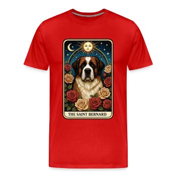 Bernhardiner - Männer Premium Bio T-Shirt - Rot - Vorne - Damien (186cm)