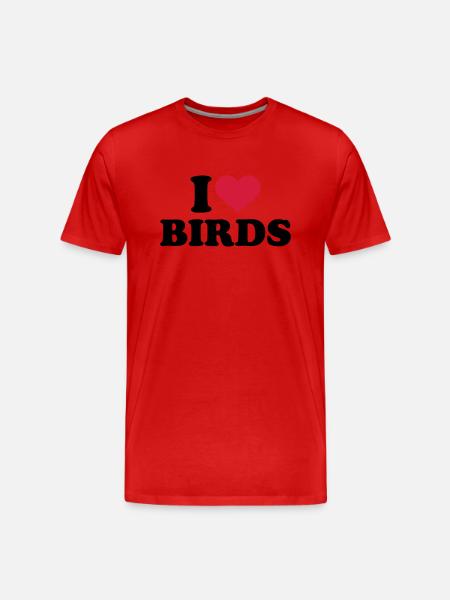 Vogel - Männer Premium Bio T-Shirt - Rot