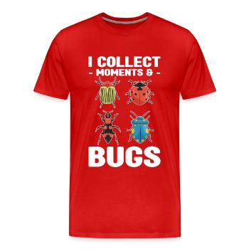 Insektensammler | Insekten Entomologie Geschenke - Männer Premium Bio T-Shirt - Rot - Vorne - Damien (186cm)