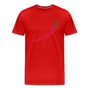 Chili - Männer Premium Bio T-Shirt - Rot - Vorne - Damien (186cm)