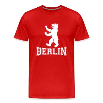 Berlin - T-shirt bio Premium Homme - rouge - Devant - Damien (186cm)