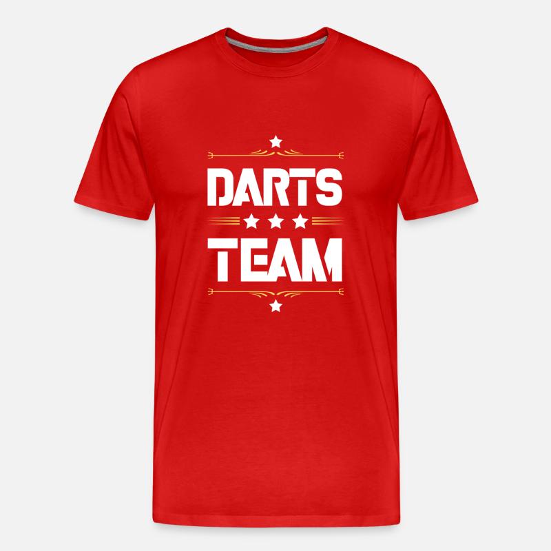 Darts Team - Männer Premium Bio T-Shirt - Rot