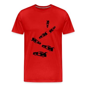 Auto Rennfahrer - Männer Premium Bio T-Shirt - Rot - Vorne - Damien (186cm)