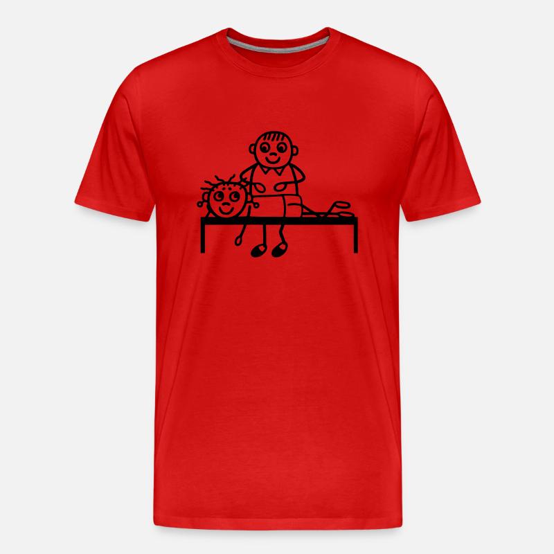 Physiotherapie Physiotherapeut - Männer Premium Bio T-Shirt - Rot