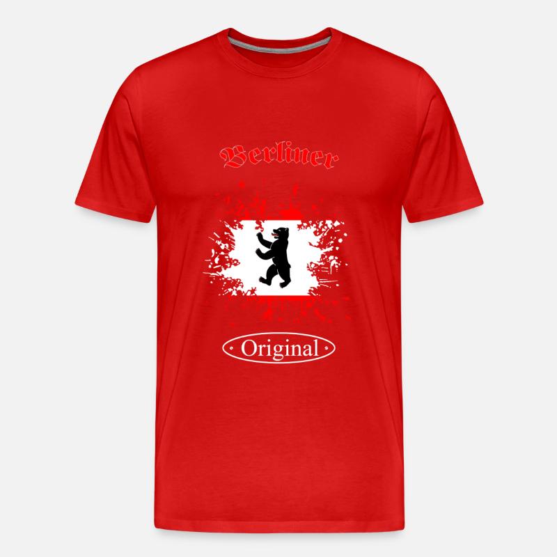 Berlin - Männer Premium Bio T-Shirt - Rot