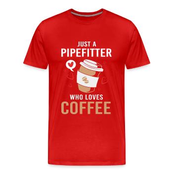 Schlosser Rohr Industrie - Männer Premium Bio T-Shirt - Rot - Vorne - Damien (186cm)