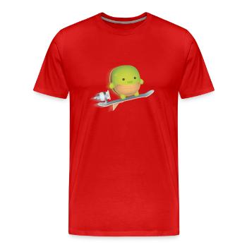 Speed Turtle - The fastest Schilkröte the world - Men's Premium Organic T-Shirt - red - Front - Damien (186cm)