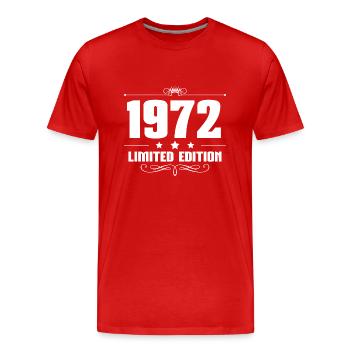 1972 Jahrgang 50. Geburtstag Geschenkidee - Männer Premium Bio T-Shirt - Rot - Vorne - Damien (186cm)