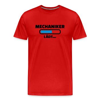 Mechaniker - Männer Premium Bio T-Shirt - Rot - Vorne - Damien (186cm)