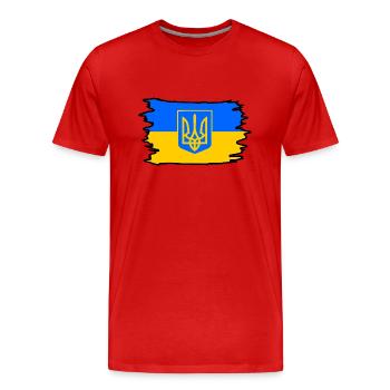 Ukraine - Men's Premium Organic T-Shirt - red - Front - Damien (186cm)