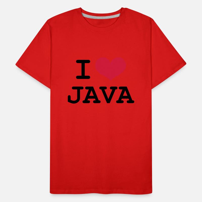 I Love Java [Developer / Geek] Männer Premium Bio T-Shirt
