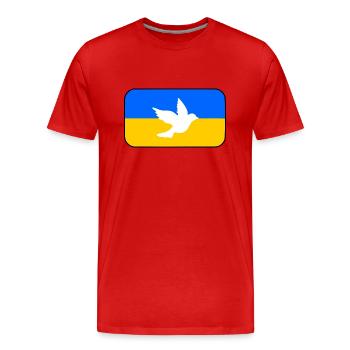 Ukraine - T-shirt bio Premium Homme - rouge - Devant - Damien (186cm)