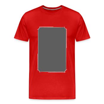Rahmen Vorlage. Grabstein / Gothic / Vampir Style. - Männer Premium Bio T-Shirt - Rot - Vorne - Damien (186cm)