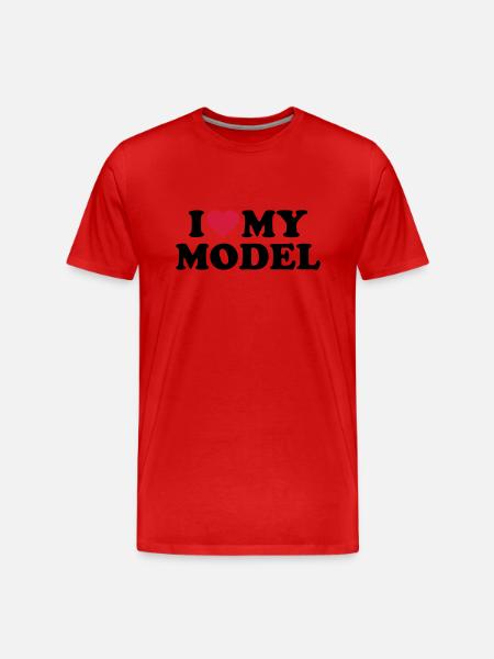 Model - Männer Premium Bio T-Shirt - Rot