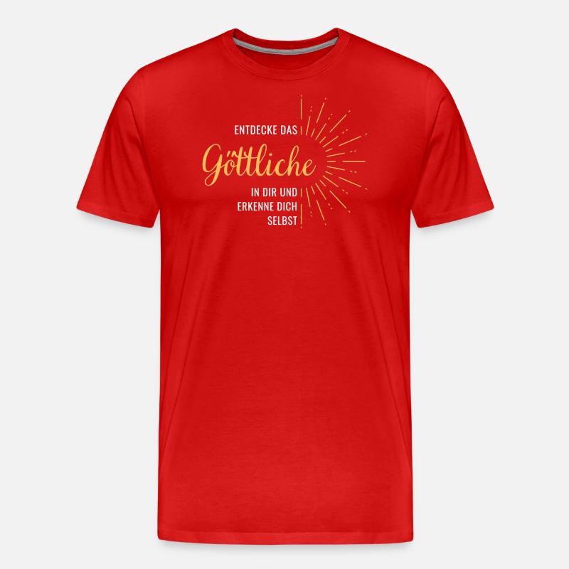 Das Göttliche in dir - Männer Premium Bio T-Shirt - Rot