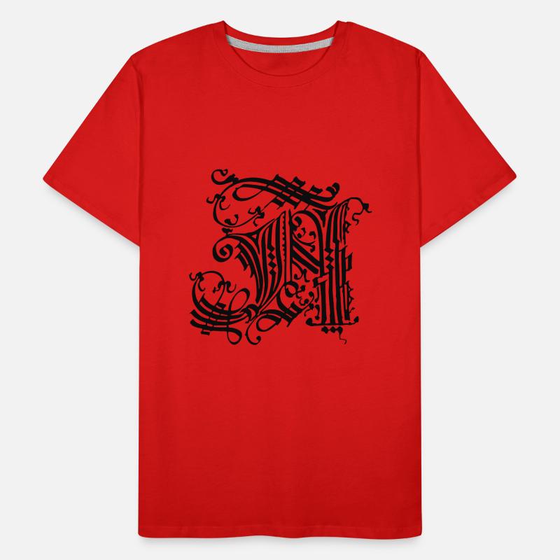 Medieval Core Medieval Initials N Castle Core Men's Premium Organic T-Shirt