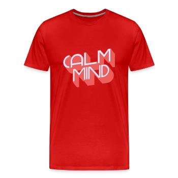 Peace of mind – Find your inner balance - Men's Premium Organic T-Shirt - red - Front - Damien (186cm)