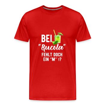 Rum Cola Party Alkohol Spruch Geschenk - Männer Premium Bio T-Shirt - Rot - Vorne - Damien (186cm)