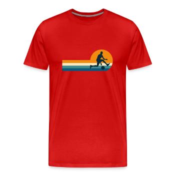 Basketballspieler - Männer Premium Bio T-Shirt - Rot - Vorne - Damien (186cm)