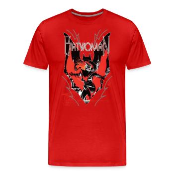 Batwoman in Action Emblem - Men's Premium Organic T-Shirt - red - Front - Damien (186cm)