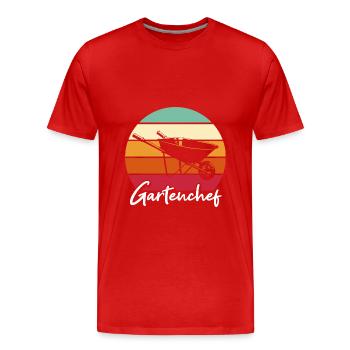 Gartenbau Landschaftsbau Garten Gärtner - Männer Premium Bio T-Shirt - Rot - Vorne - Damien (186cm)