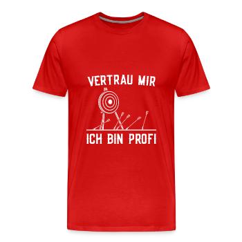 Bogensport Ich bin Profi Bogenschießen Geschenk - Männer Premium Bio T-Shirt - Rot - Vorne - Damien (186cm)