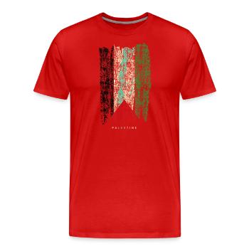 Palestine - T-shirt bio Premium Homme - rouge - Devant - Damien (186cm)