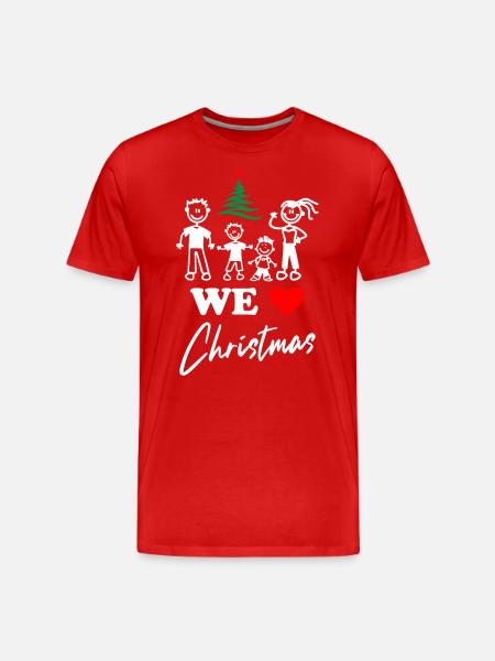 We Love Christmas - Men's Premium Organic T-Shirt - red