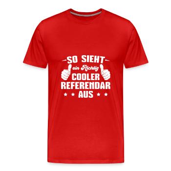 Lehrkraft Lehramt Angehender Lehrer Referendar - Männer Premium Bio T-Shirt - Rot - Vorne - Damien (186cm)