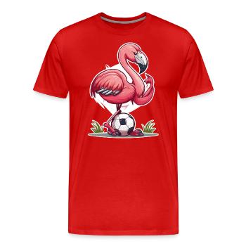 Flamingo Score - T-shirt bio Premium Homme - rouge - Devant - Damien (186cm)