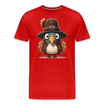 Thanksgiving Truthahn - Männer Premium Bio T-Shirt - Rot - Vorne - Damien (186cm)