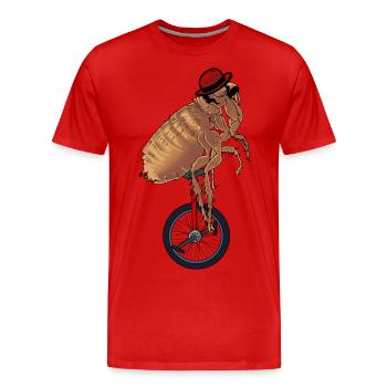 Cirque actrice scène spectacle artist monocycle - T-shirt bio Premium Homme - rouge - Devant - Damien (186cm)