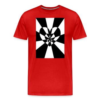 Rayon du cœur - T-shirt bio Premium Homme - rouge - Devant - Damien (186cm)