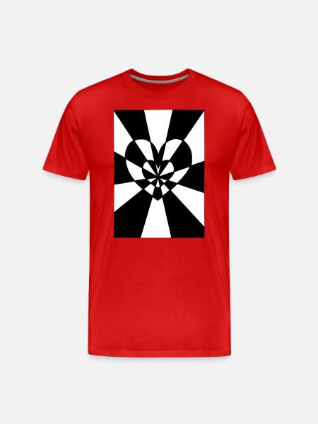Heart's ray - Men's Premium Organic T-Shirt - red