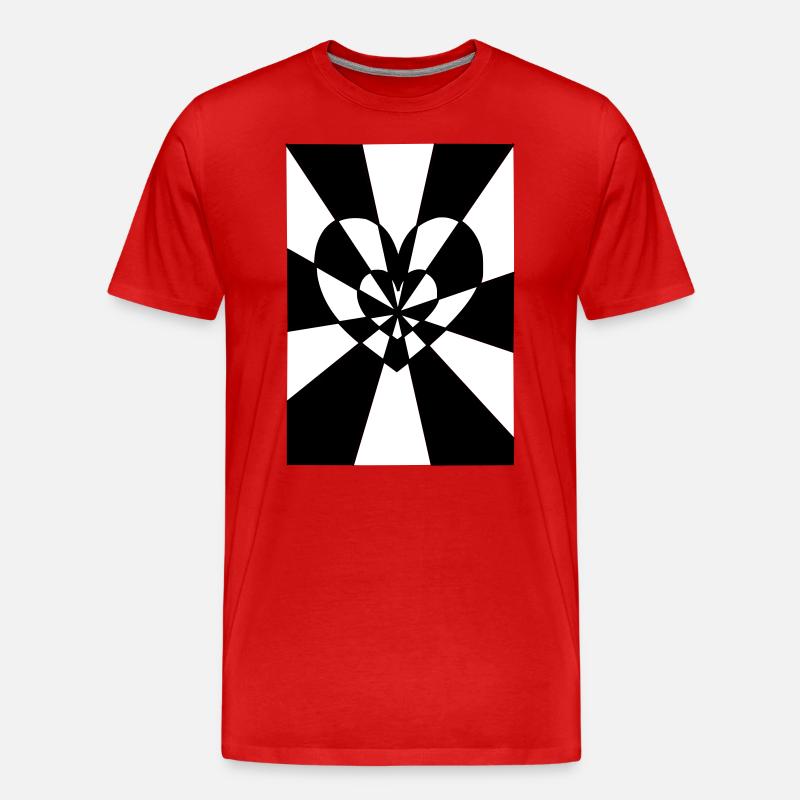 Herzensstrahl - Männer Premium Bio T-Shirt - Rot