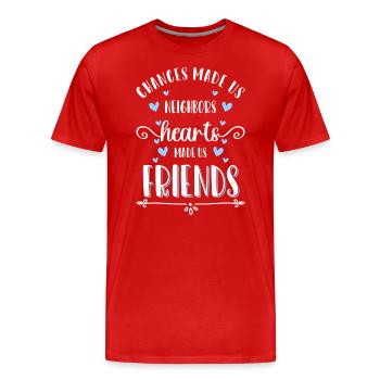 Neighborhood Apartment Celebration - Men's Premium Organic T-Shirt - red - Front - Damien (186cm)