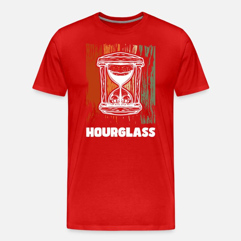 Zeit Zeichen Modern - Männer Premium Bio T-Shirt - Rot
