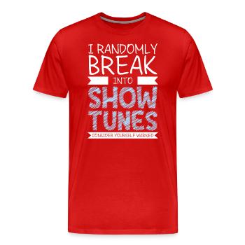 Club de théâtre dramatique - T-shirt bio Premium Homme - rouge - Devant - Damien (186cm)
