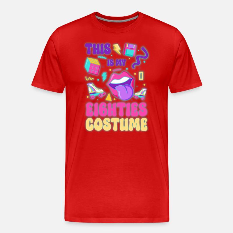 80er Cool - Männer Premium Bio T-Shirt - Rot