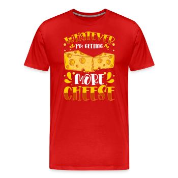 Käse Lebensmittel Fett - Männer Premium Bio T-Shirt - Rot - Vorne - Damien (186cm)