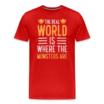 Déguisement de créature monstrueuse - T-shirt bio Premium Homme - rouge - Devant - Damien (186cm)