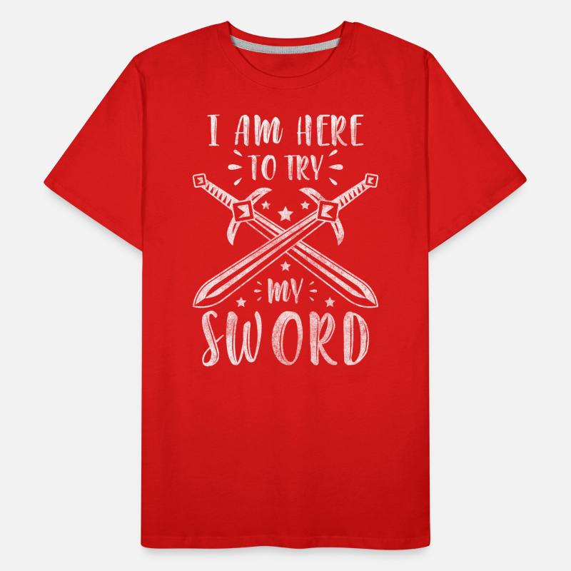 Sword Warrior Samurai Swords Men's Premium Organic T-Shirt