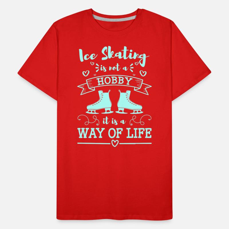 Eisläufer Eis Winter Männer Premium Bio T-Shirt