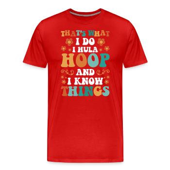 Hullern Fitness Training Motivation - Männer Premium Bio T-Shirt - Rot - Vorne - Damien (186cm)