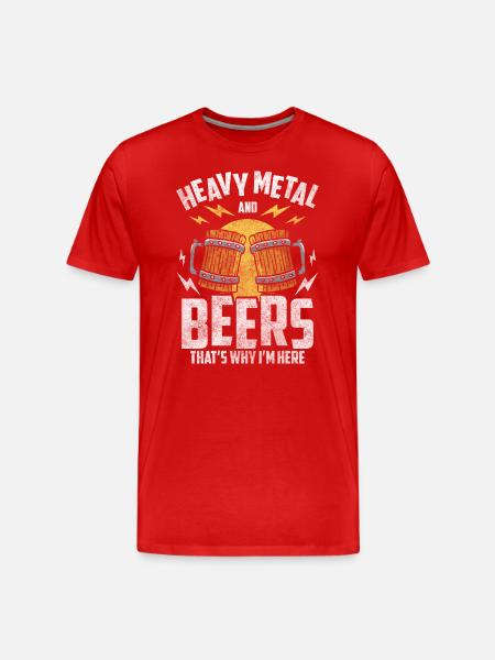 Metal Band - Men's Premium Organic T-Shirt - red
