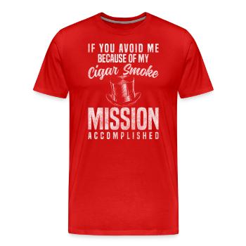 Raucher Zigarre Männerabend Kuba Genuss - Männer Premium Bio T-Shirt - Rot - Vorne - Damien (186cm)