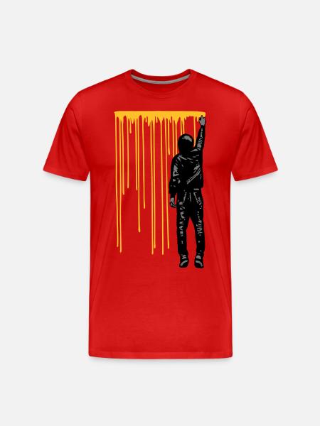 STREET ART - SPRAY BOY - Men's Premium Organic T-Shirt - red