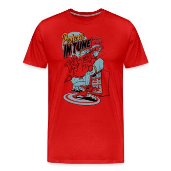 Tom Und Jerry Perfectly In Tune - Männer Premium Bio T-Shirt - Rot - Vorne - Damien (186cm)